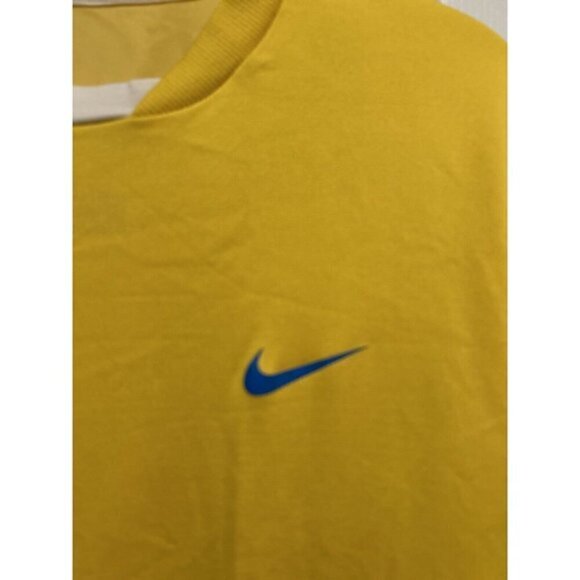 Men's Nike Dri-Fit Fitted Shirt Men’s Large Yellow /White Top Breathable tee - Picture 12 of 16